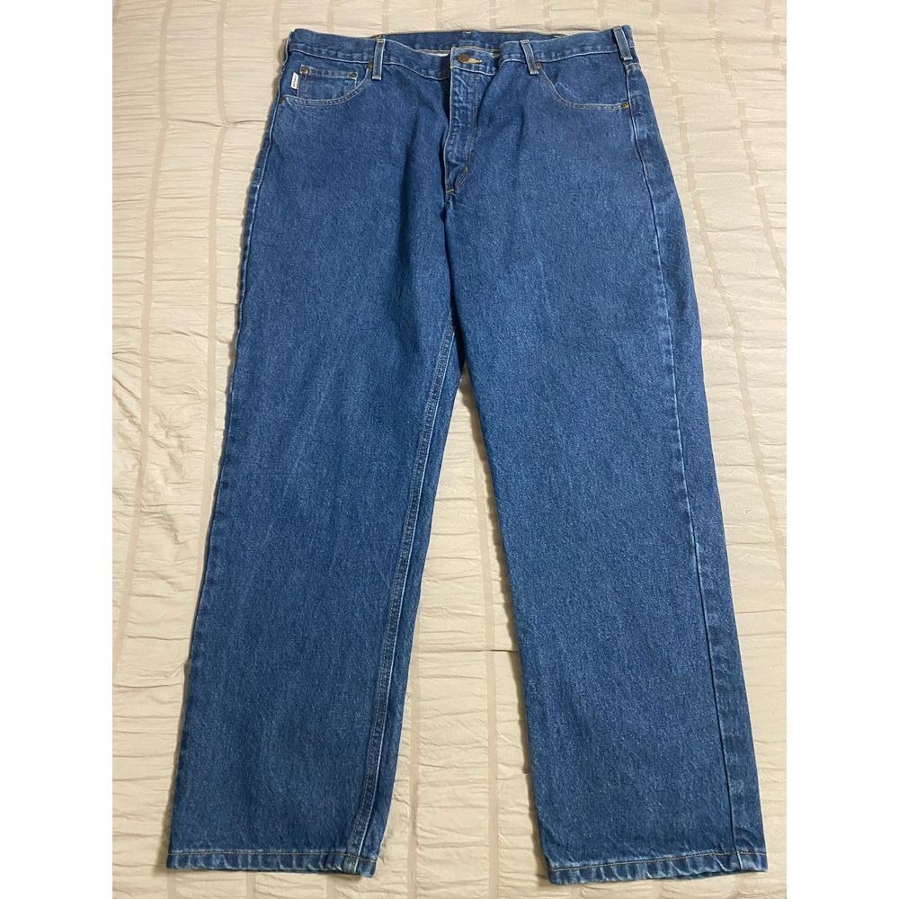 Carhartt Men's 42x30 Classic Straight Leg Traditional Fit Denim Jeans Workwear